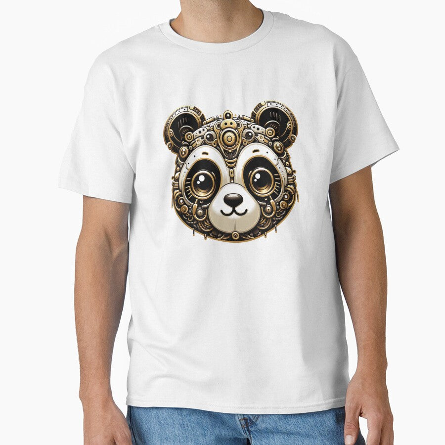Mechanical Panda Steampunk Futuristic Kawaii by FlavaVerda