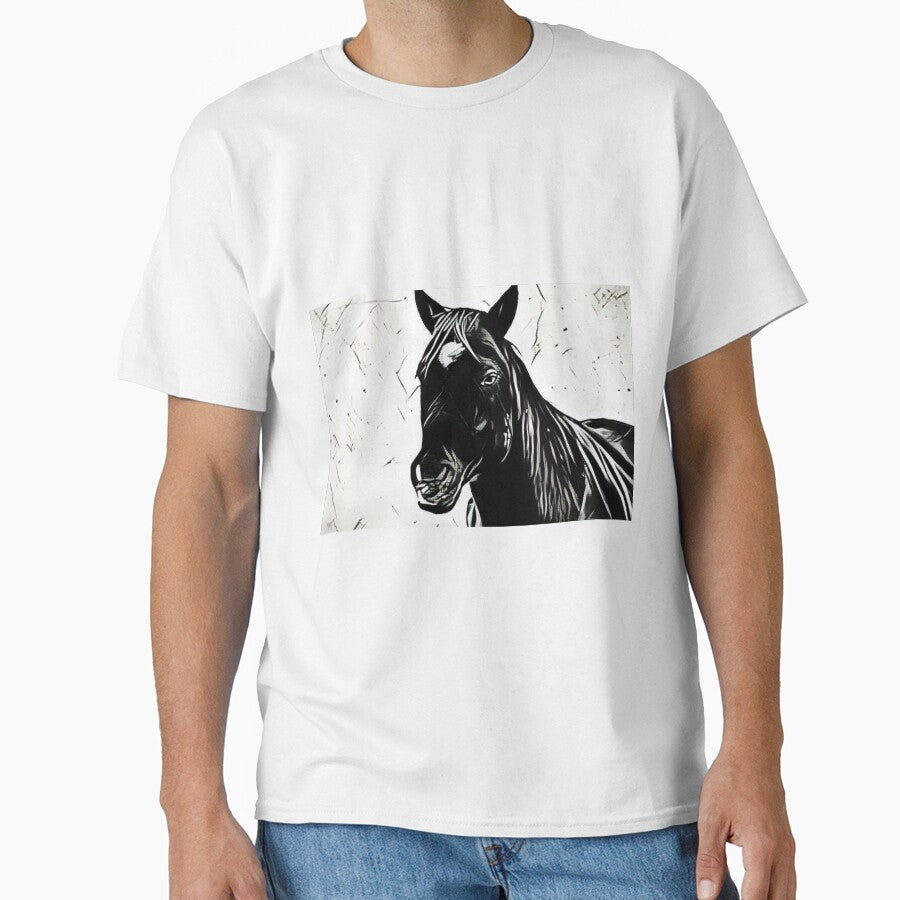 Black Horse on White by LisaMPierce1990