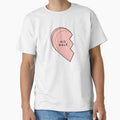 His Half Her Half Matching Couple Heart Valentine Design by GLMax