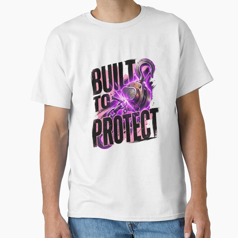 Built To Protect Christian Men Typography Shirt – Faith Based Masculine Inspirational T-Shirt for Strong Christian Fathers by pngfaithstudio