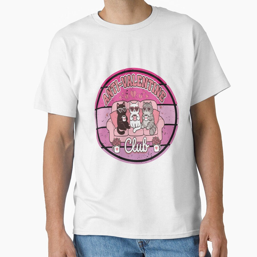 Anti Valentine Club – Funny Cat Valentine Design for Singles & Galentines by SoftSoaring