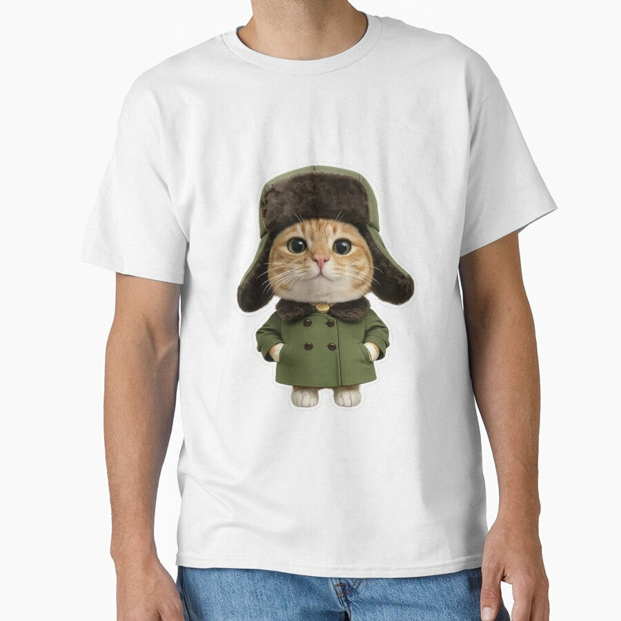 Cute Winter Kitty in Cozy Coat by Atum&Art