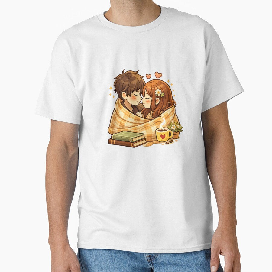 Cozy Couple Sticker - Cute Romantic Kawaii Couple by FluffiPopo