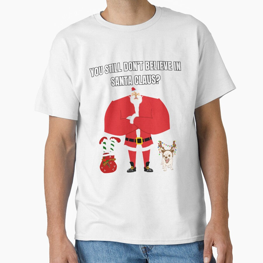 Santa Claus You still don't believe in Santa Cluas Angry Dog and Elf by FreeMind-Design