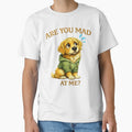 Are You Mad? Golden Retriever Funny Couple T-Shirt by ModernPaws