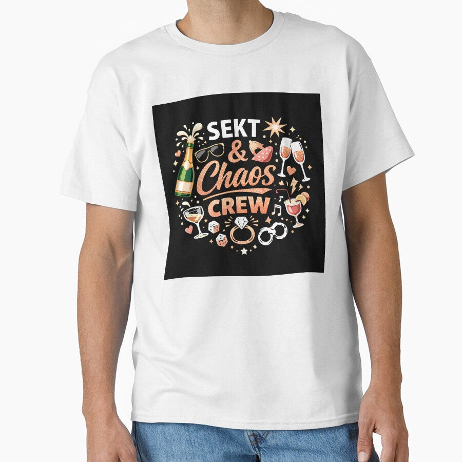 Champagne and Chaos Crew - Bachelor Party Design by PicParadiz