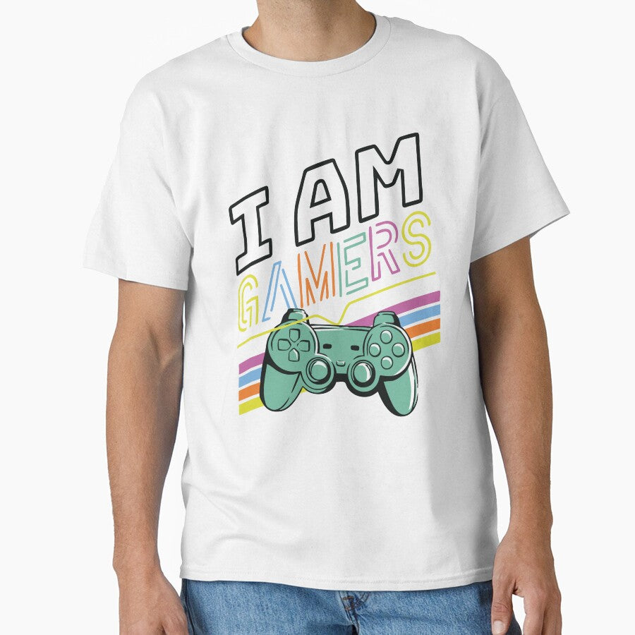 I Am Gamers – Retro Neon Gaming Design by B-Space