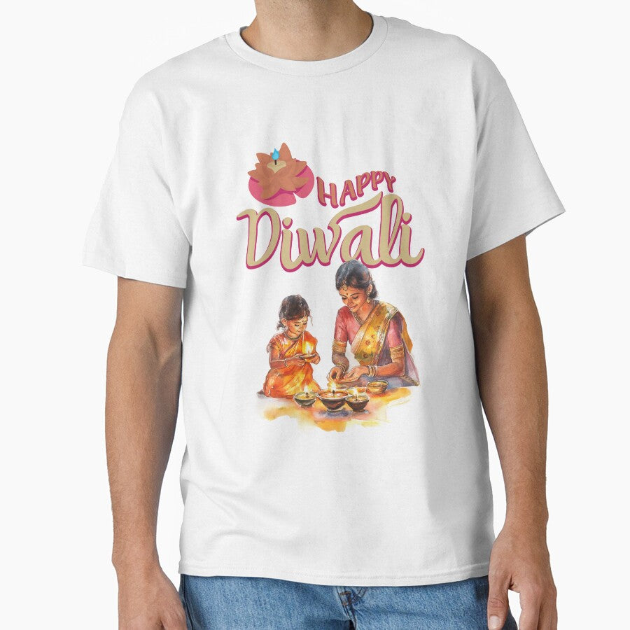 Happy Diwali ver 5 | Festival of Lights | Indian Deepavali Celebration with Diyas, Rangoli & Lord Ganesha | Hindu Festival Art & Gifts by mndesignworx