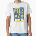 Blue and Yellow Ukraine Flag Colors Distressed STAY STRONG UKRAINE Grunge Typographic Quote to Support Ukraine and Ukrainians by zenturtlemerch