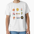 Groovy 70s Retro Sticker Sheet - 9 Cute Hippie & Good Vibes Icons by Siamcatshop