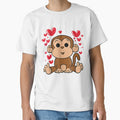 Monkey Love Valentines Day Cute Hearts Romantic Animals by KitsuneCostum