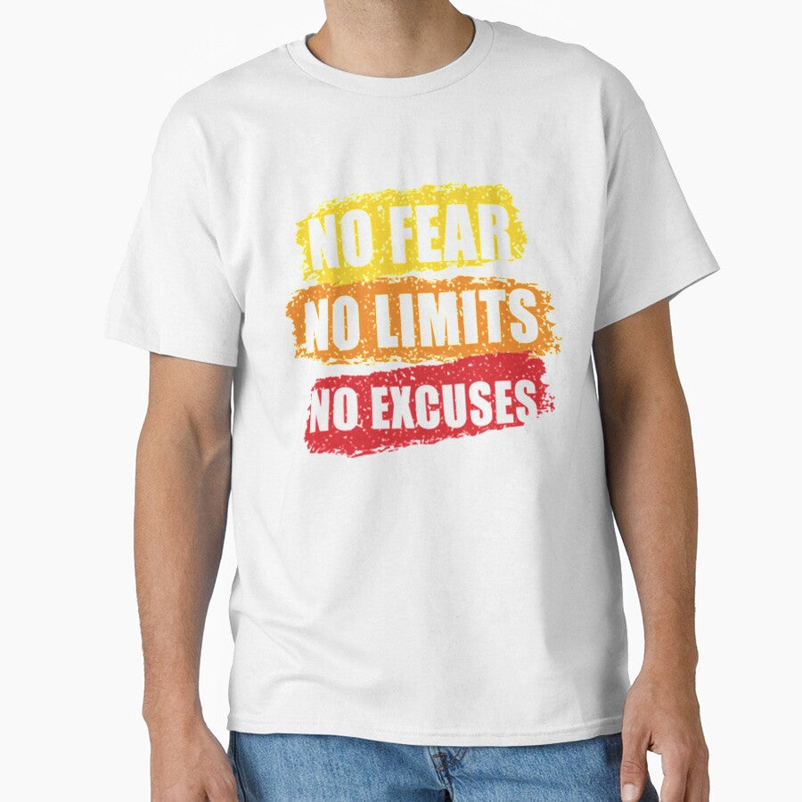 No Fear Limits Excuses Typographic Design by GabriellyLessa