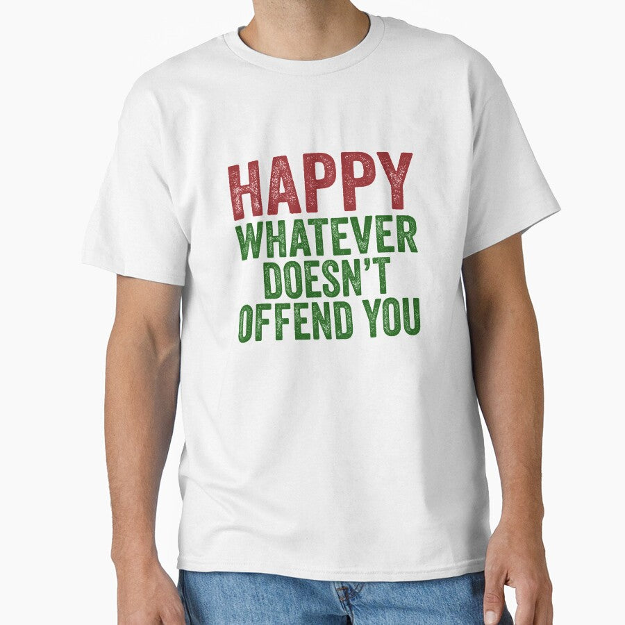 Happy Whatever Doesn't Offend You Funny Christmas Pajama by Leslie Smith