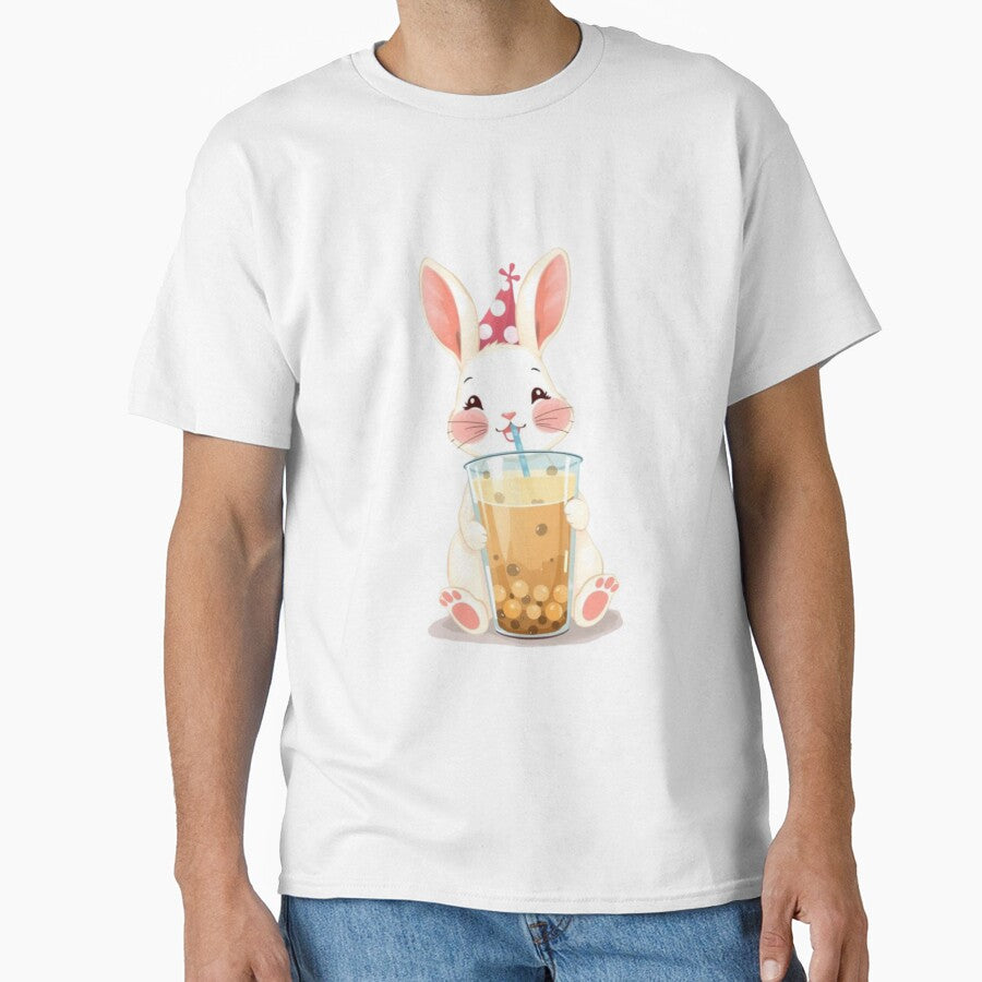 Rabbit Boba tea milktea Party Hat happy birthday kawaii gift funny christmas happy by CheeseBlueprint