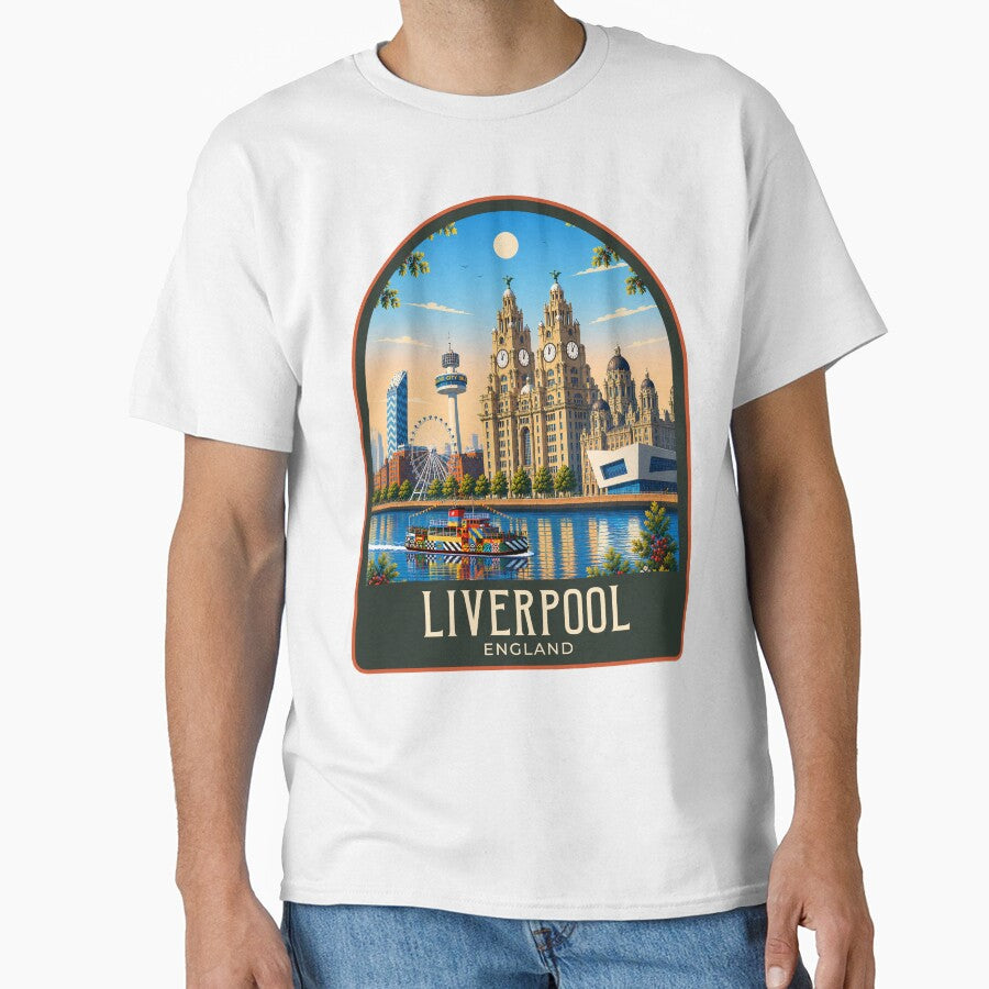 Liverpool Vintage Travel Illustration by HomeLivingCo