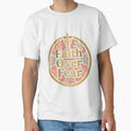 Faith Over Fear Retro Floral Circle Message by torildorxop