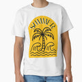 Retro Summer Palm Tree & Waves by tinkeybabes
