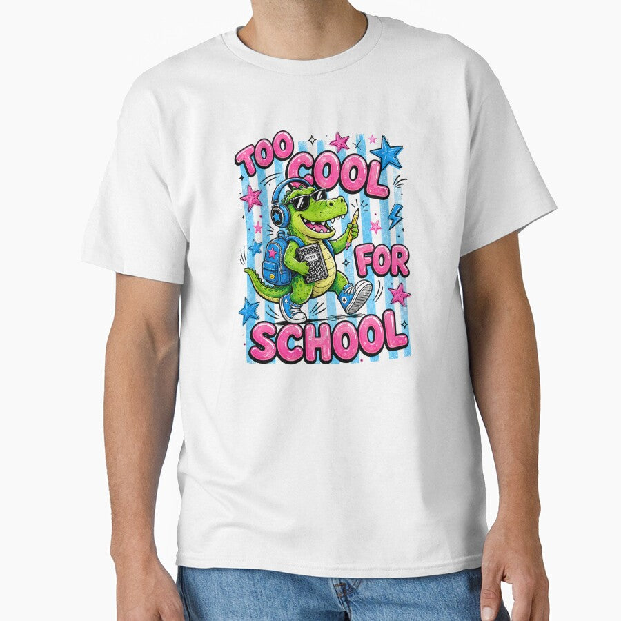 Too Cool for School Alligator Design by wingedpendesign
