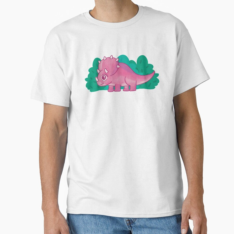 Baby Triceratops watercolor dinosaur by AaaleXX