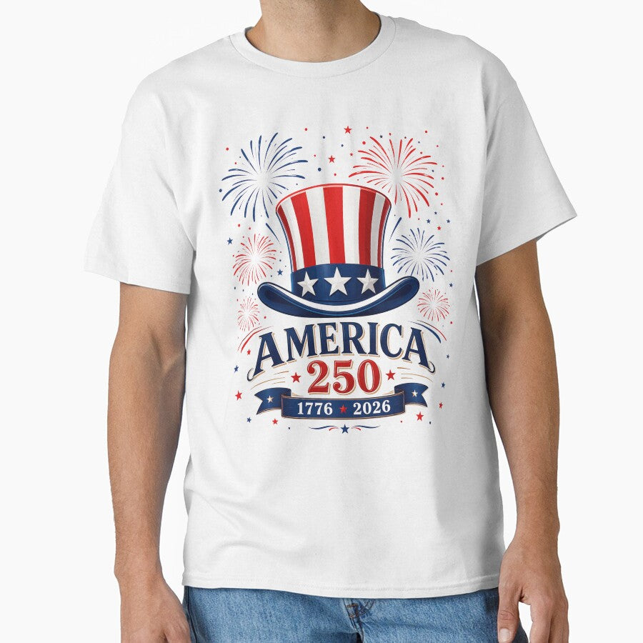 America 250 Patriotic Uncle Sam Hat 1776 2026 Design by elongatedjazz