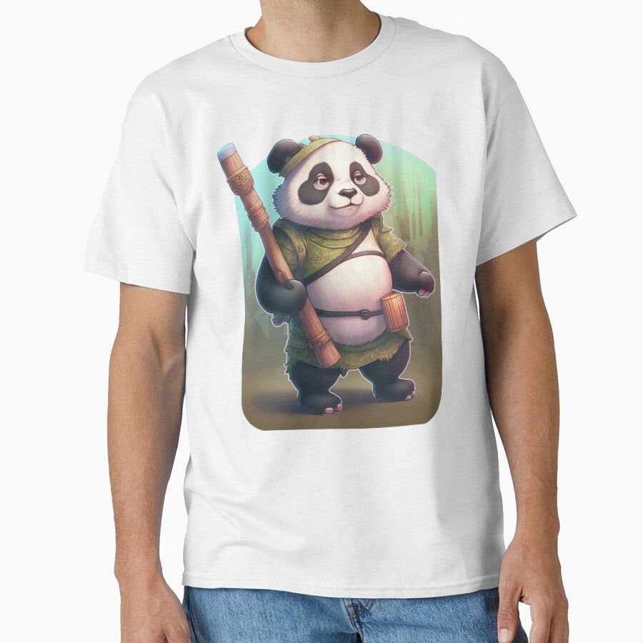 Traveling Panda with a Bamboo Stick by MorningPanda