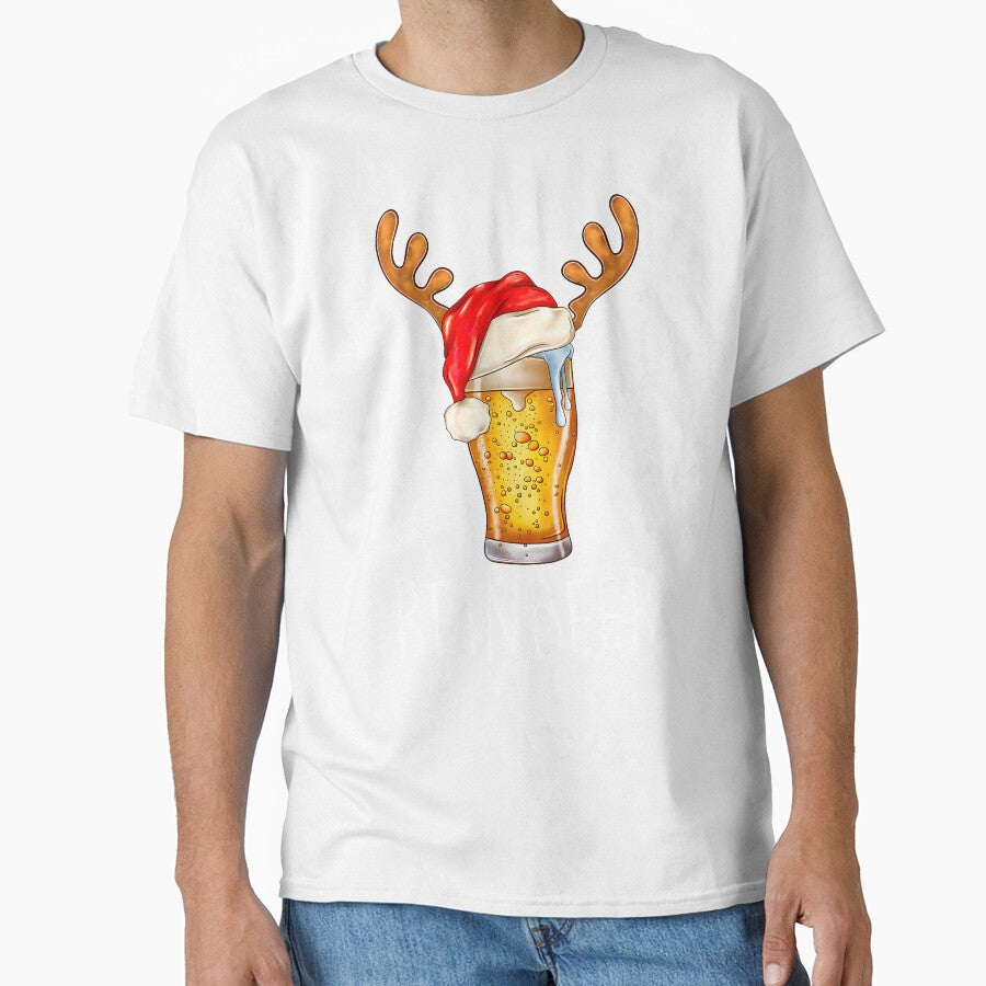 Winedeer Reinbeer Santa Hat Reindeer Couple Xmas Matching by DanielleTonia