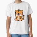 Happy Tiger Kawaii Cute Funny Laughing Tiger Cartoon Sticker by ColorSplash123