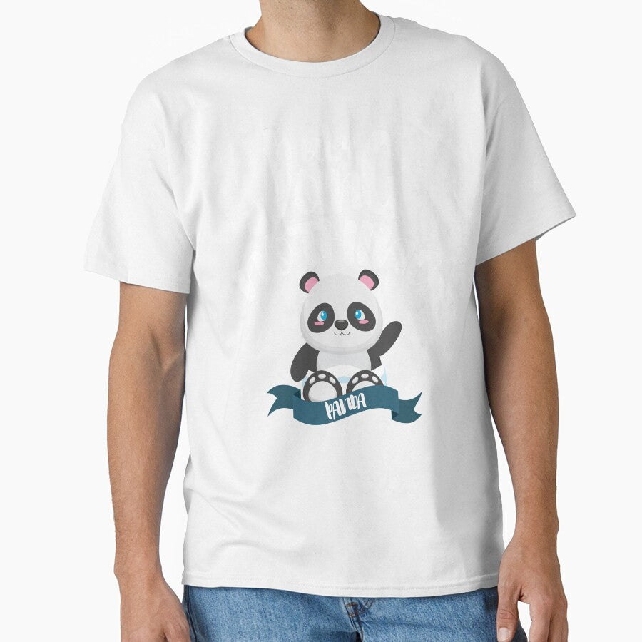 busy doing nothing panda t-shirt by Perfectstyles