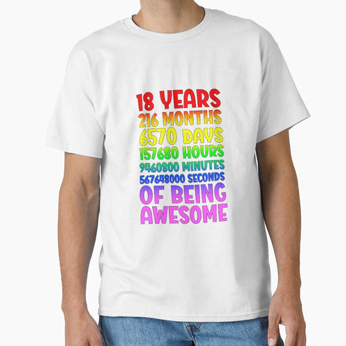 18 Years of Being Awesome - Official Adult Birthday Milestone Design by Sun Sand & Sea Art