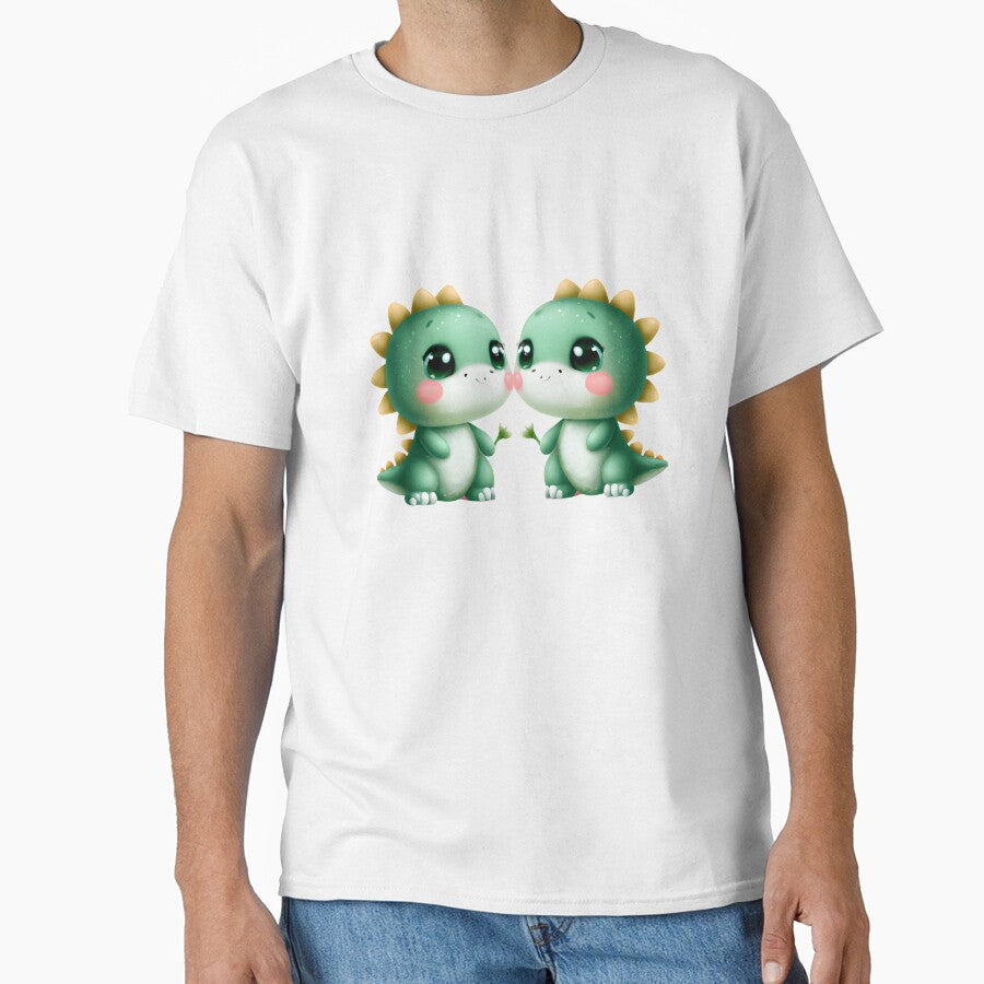 Dinosaur Couple Lover Valentine heart love by BOHOVIN