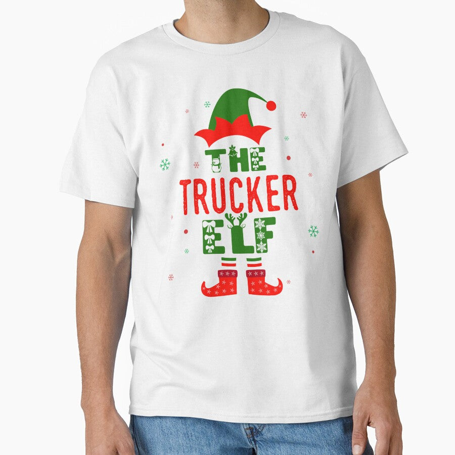 Family Christmas Matching Squad Outfit Elf Funny Trucker by artworkbyrihen