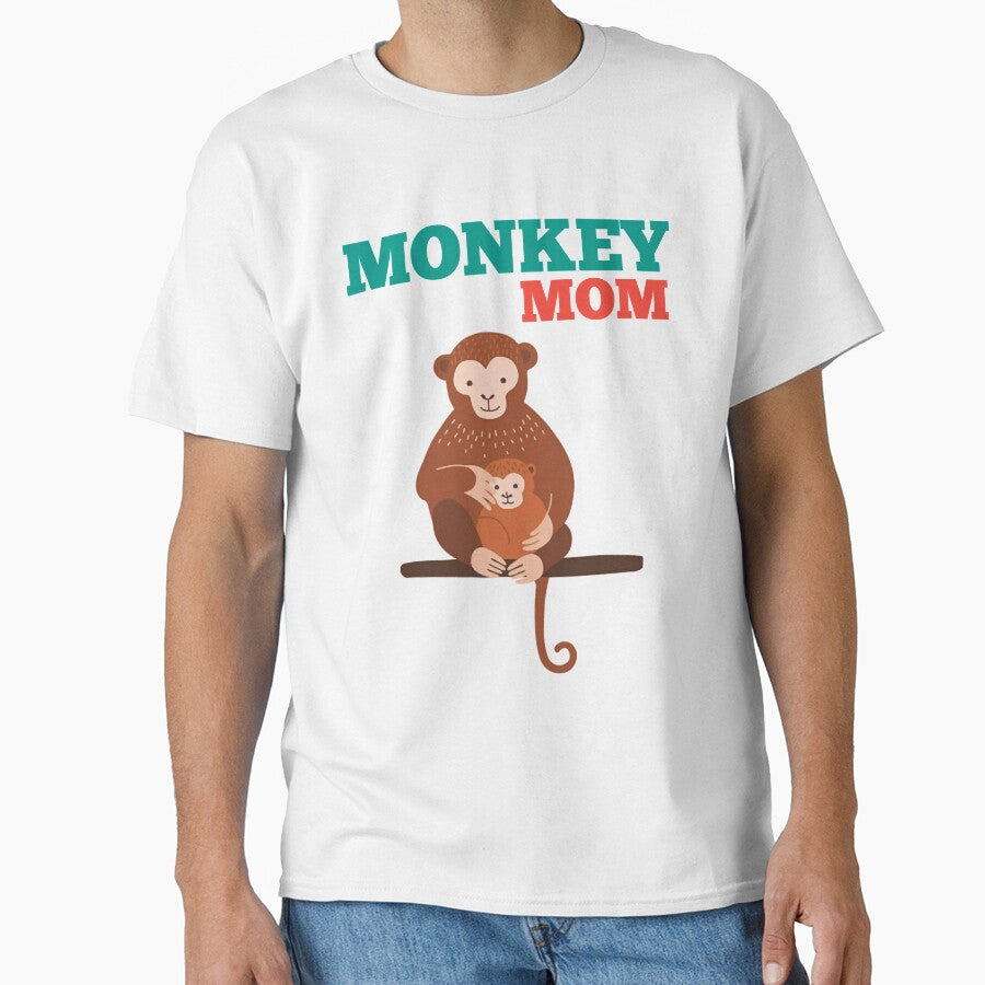 Monkey Mom Animal Lover Gift for Mother by KitsuneCostum