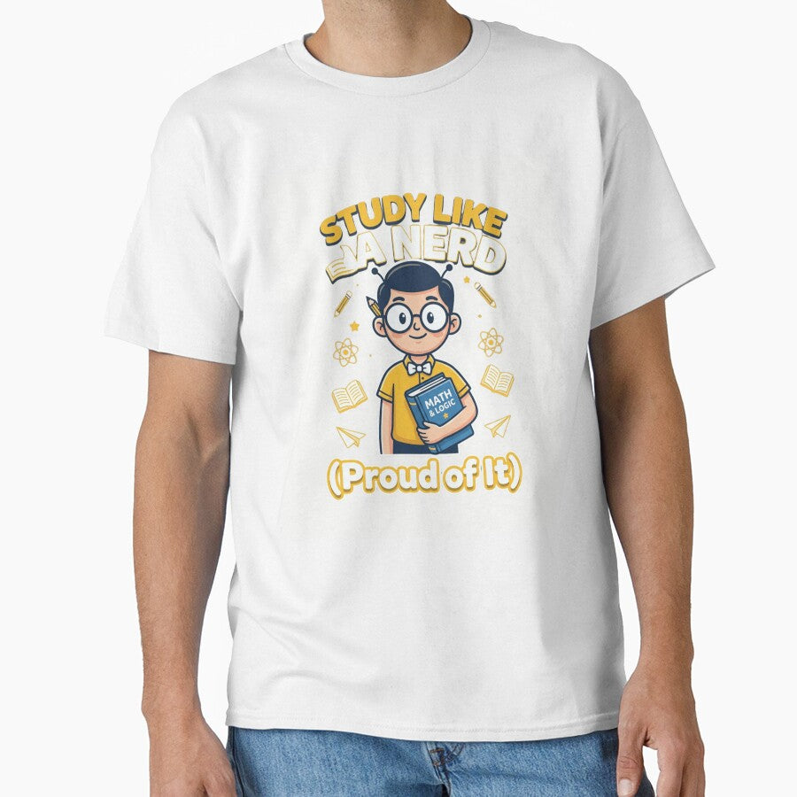 Study Like a Nerd Funny Nerd Student by Amr Darwish Graphic designer