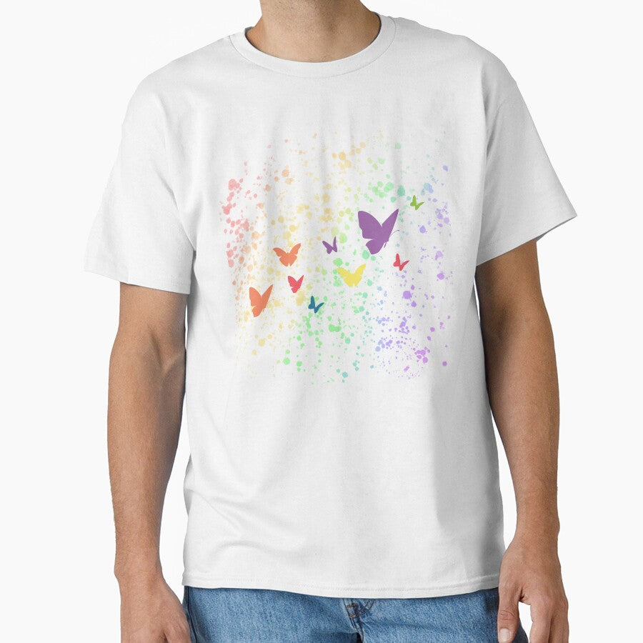 Rainbow Butterfly Explosion – Colorful Pride Art by MetaMuralStudio