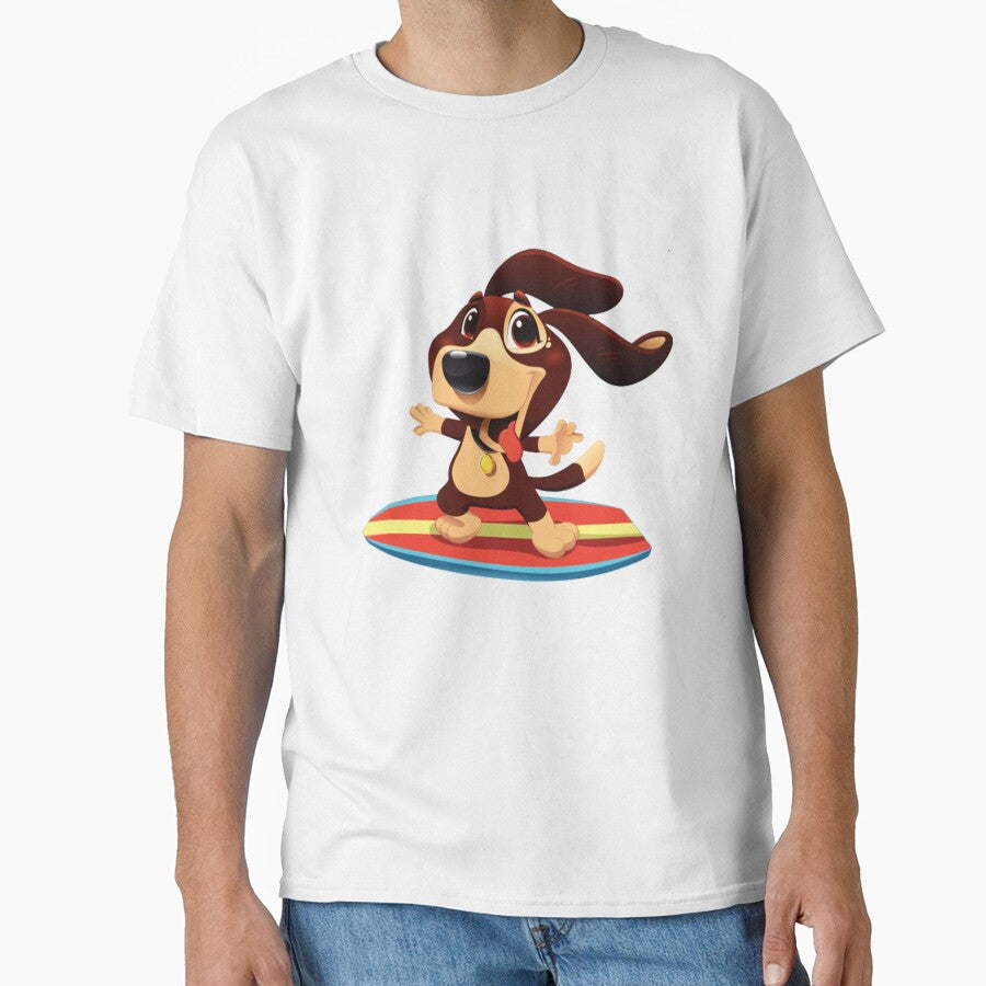 dog on surfboard by SRedha