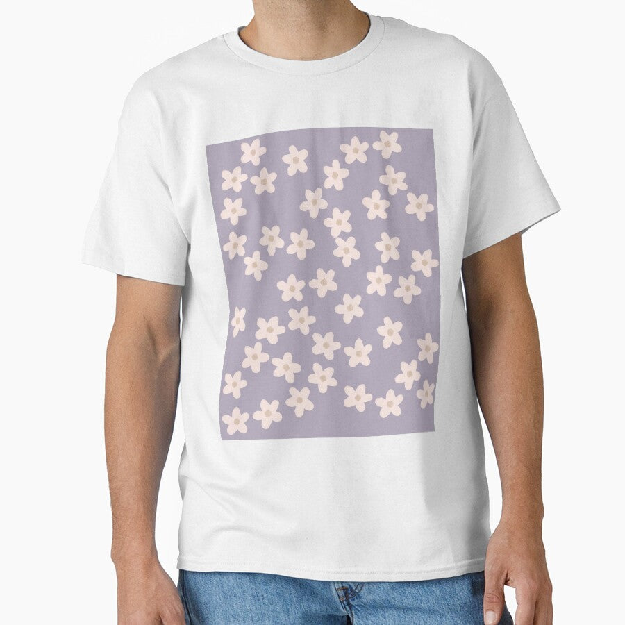Spring Floral Daisy Print in Pastel Purple by WildeandCo