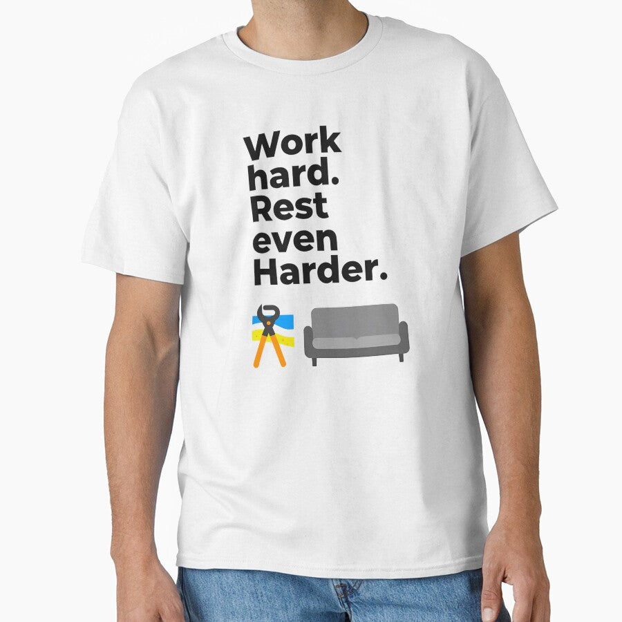 Work Hard Rest Even Harder Minimal Quote Design by Topoartispp