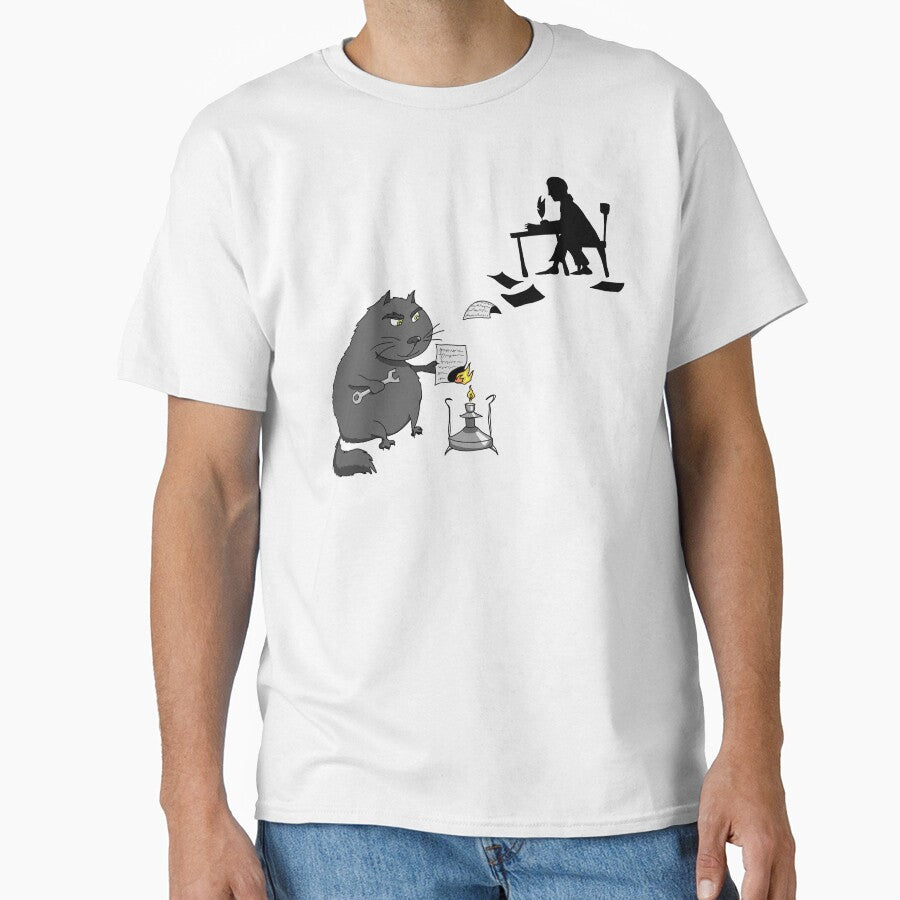 Manuscripts don't burn - The Master & Cat Behemoth - Funny Mikhail Bulgakov "The Master and Margarita" Gift by r-silver