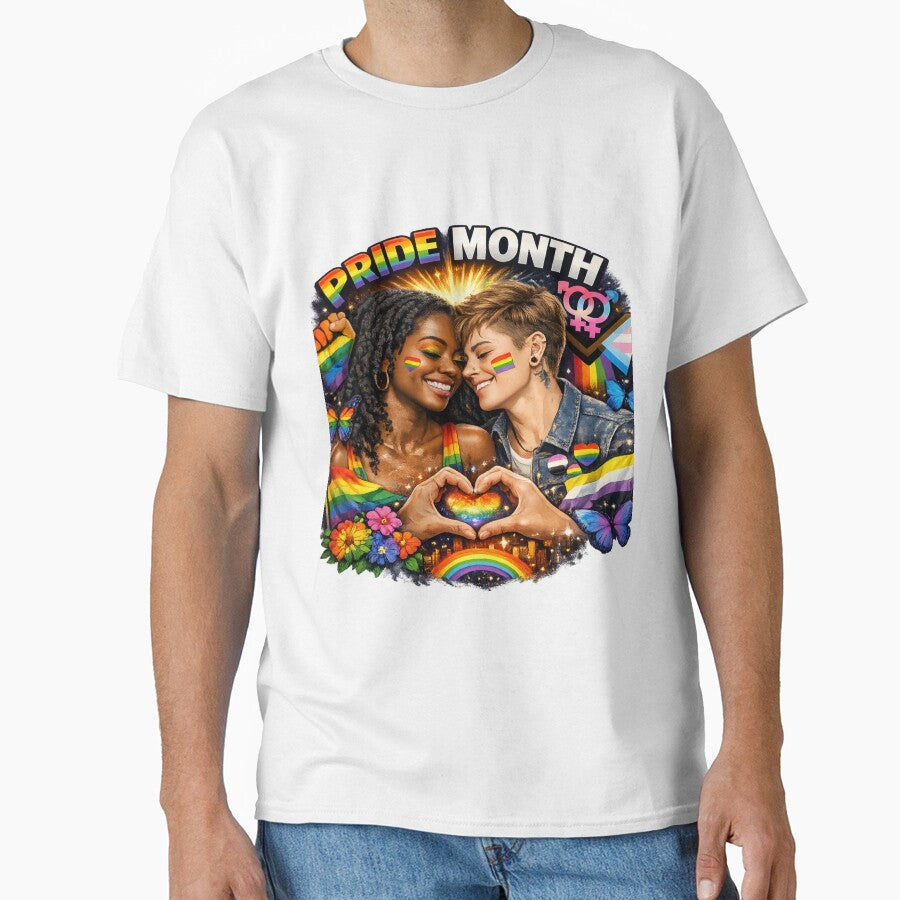 LGBTQ Rainbow couple aesthetic art design by urbanshop7
