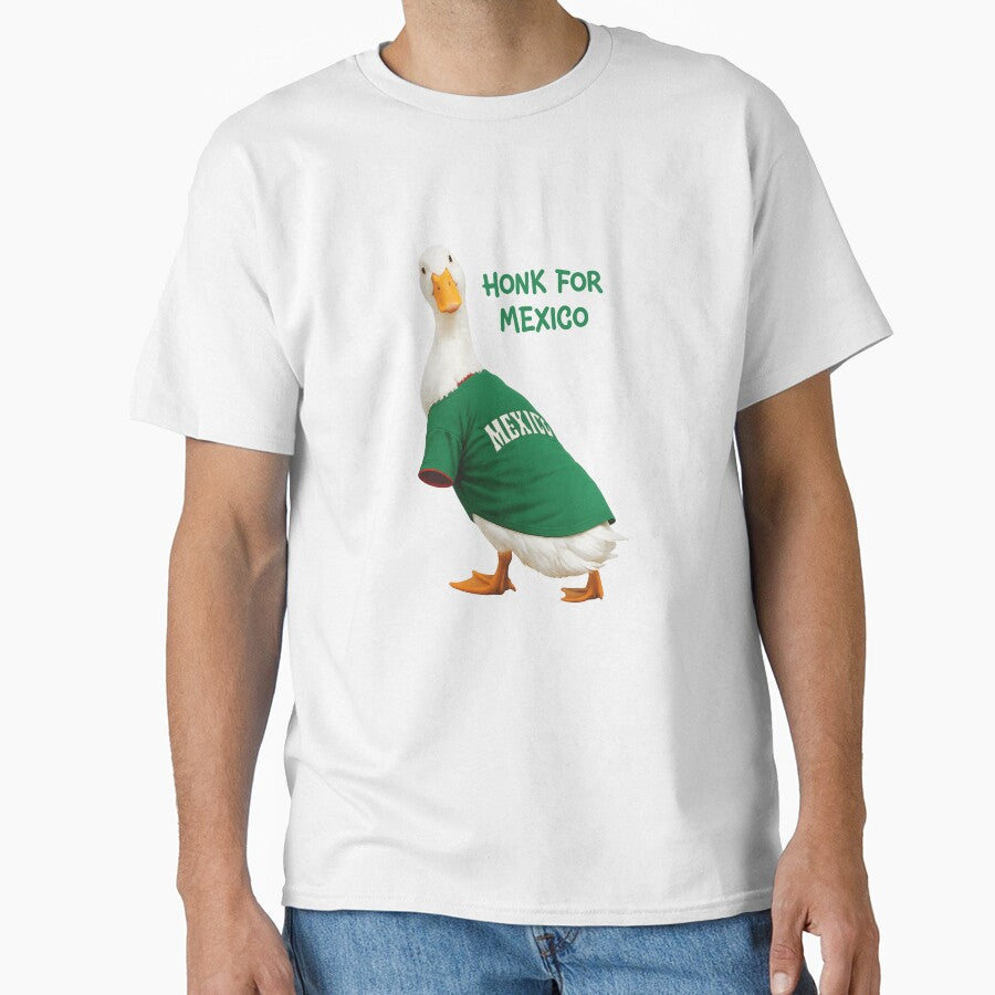 Viral Duck Wearing Mexico Shirt, Funny Mexico Football Fan Tee, Goose Meme by To101ARt