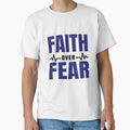 Faith Over Fear - Motivational Slogan Quotes by Delandor