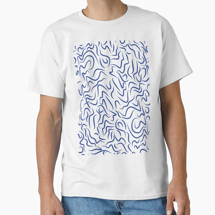 Groovy 70's patter aesthetic Blue + yellow by Ray Sánchez