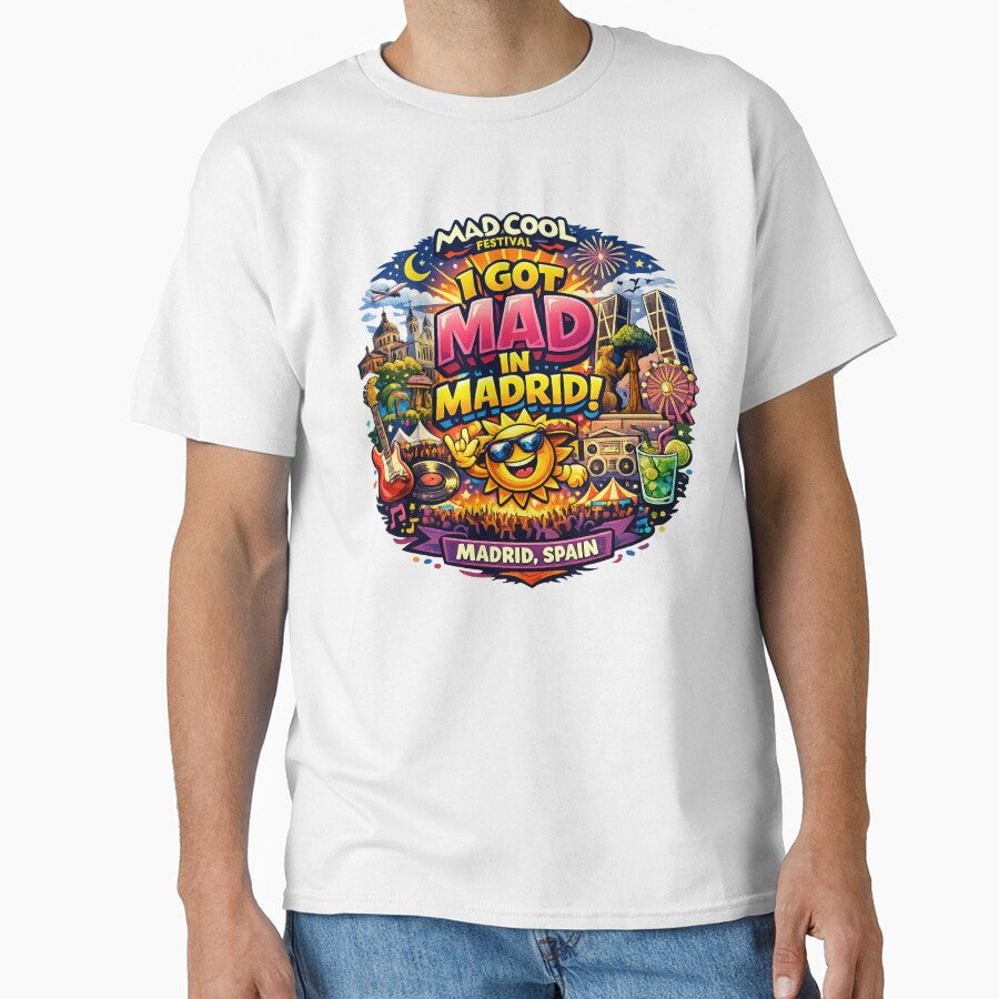 Mad Cool Festival – I Got Mad in Madrid! | Funny Madrid Spain Music Festival T-Shirt Design | Concert & Travel Graphic PNG | Print-on-Demand Bundle by Sushikidsntod