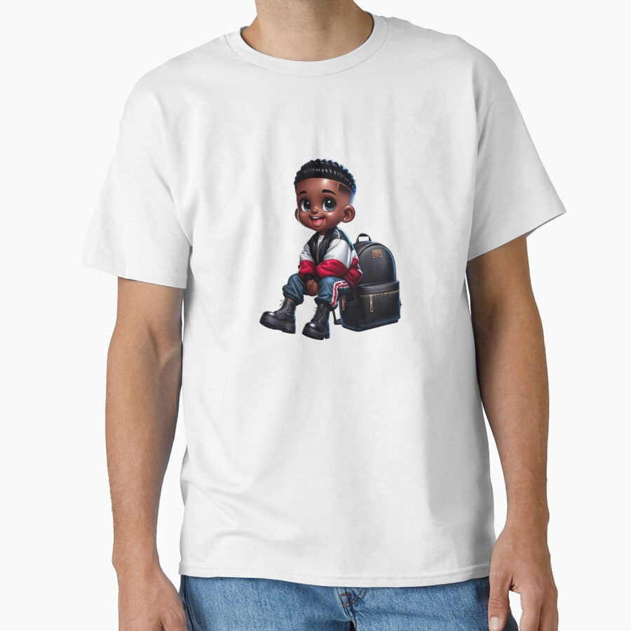 Cute African American Boy Digital Artwork by Lulunza