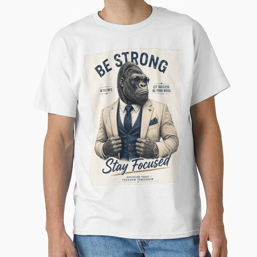 Success mindset gorilla motivation design by urbanshop7