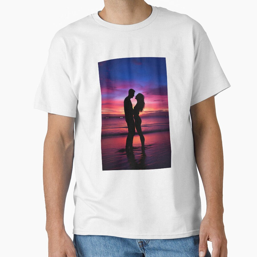 Young couple in love hugging on the beach by Lamarcy
