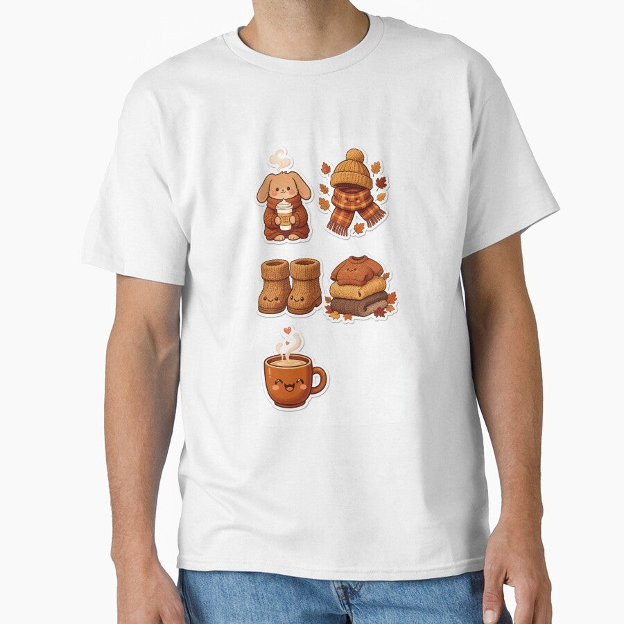 PNG stickers inspired by cozy fall fashion by haloregino