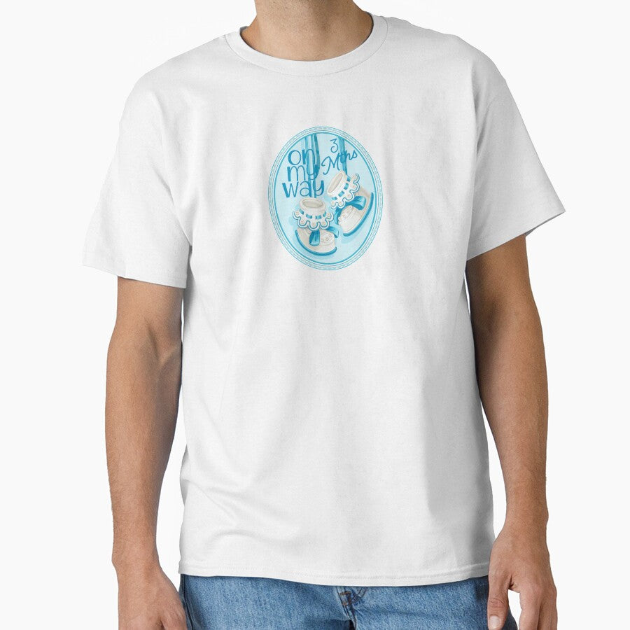 “On My Way 3 Mths” Blue (Incl. Maternity & Baby Wear) by PawsitiveMum