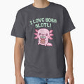 Cute Axolotl I Love Boba Alotl Pun Funny by rustydoodle