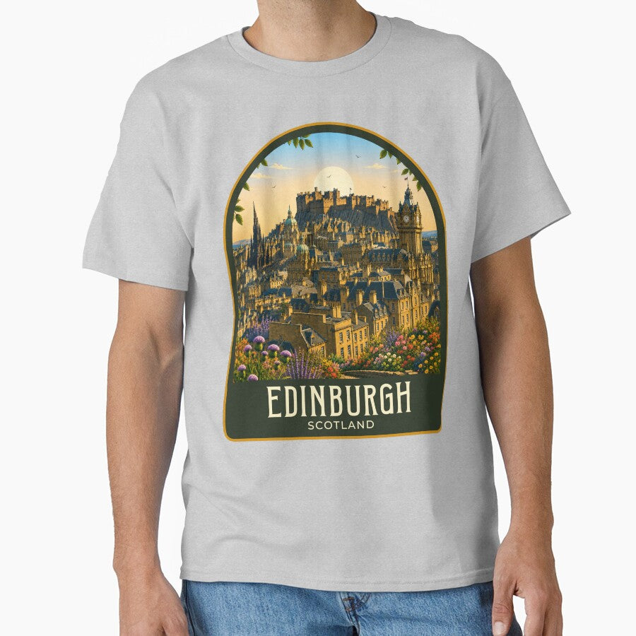 Edinburgh Vintage Travel Illustration by HomeLivingCo